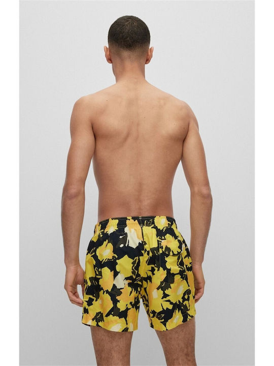 Hugo Boss Memo Men's Swimwear Shorts Yellow with Patterns