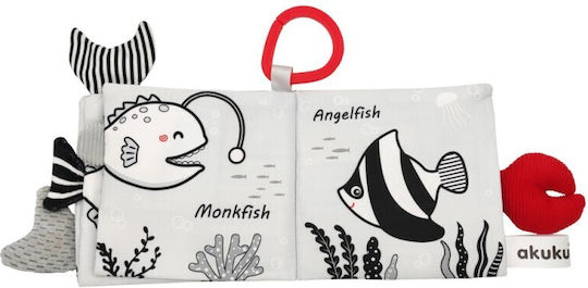 Akuku Educational Activity Book Made of Fabric with Sounds for Newborns