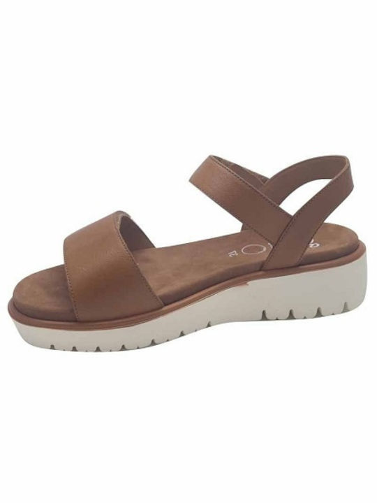 Ara 12-33518 Damen Leder Anatomische Sandalen in Cognac Farbe