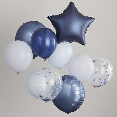 Balloon Set in Blue Shades, 10 pcs.