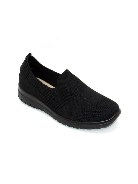 Women's Slip-on Moccasin Loafers JIM 18-5 Black