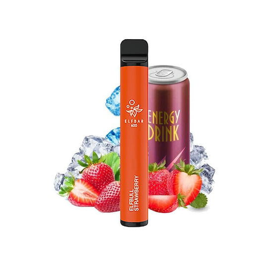 Elf Bar Țigară Electronică de unică folosință 600 Inhalări Afine 2ml 20mg Elfbull Strawberry Roșu