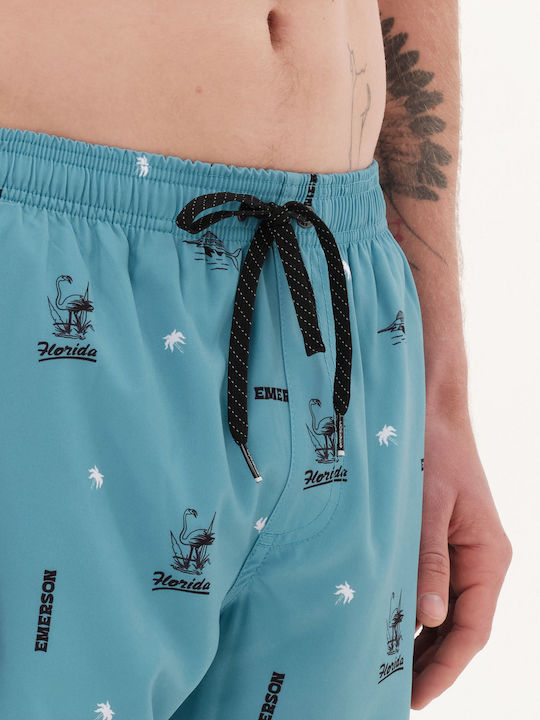 Herren-Bademode Kurze Hosen Hellblau Mit Mustern