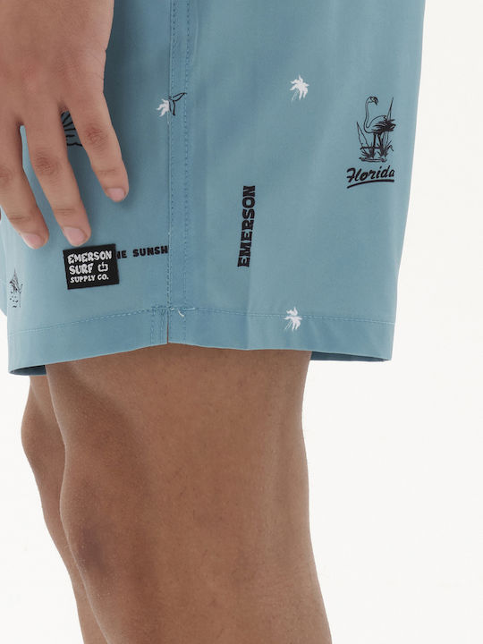 Herren-Bademode Kurze Hosen Hellblau Mit Mustern