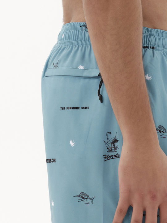 Herren-Bademode Kurze Hosen Hellblau Mit Mustern
