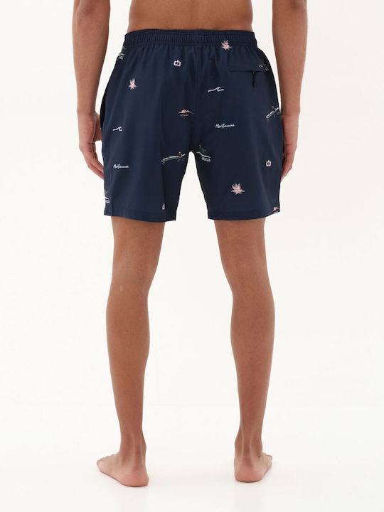 Emerson Men's Swimwear Shorts Navy Blue with Patterns