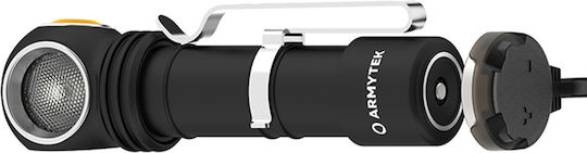 Armytek Pro Wiederaufladbar Stirnlampe LED IP68 mit maximaler Helligkeit 2500lm Wizard C2 Pro Schwarz