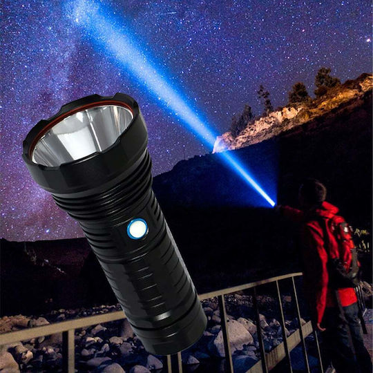Factory Wiederaufladbar Taschenlampe LED IP65 mit maximaler Helligkeit 2000lm Schwarz