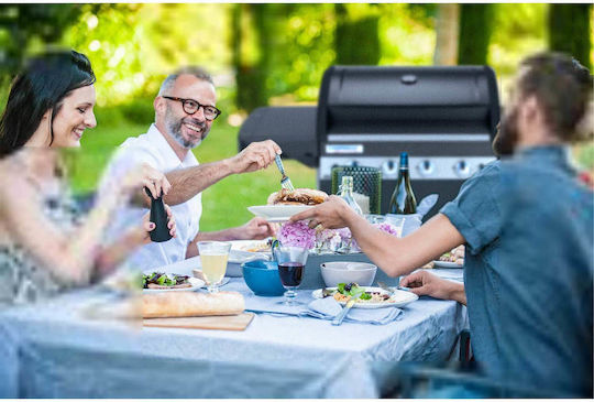 Campingaz 4 Series Classic LS Plus D Gas Grill with Cast Iron Grill and Plate with 4 Grills 12.8kW and Side Burner 2.3kW