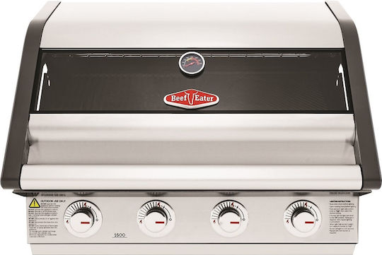 Beef Eater 1600 Series Ψησταριά Υγραερίου Μαντεμένιας Σχάρας και Πλάκας με 4 Εστίες 21.2kW