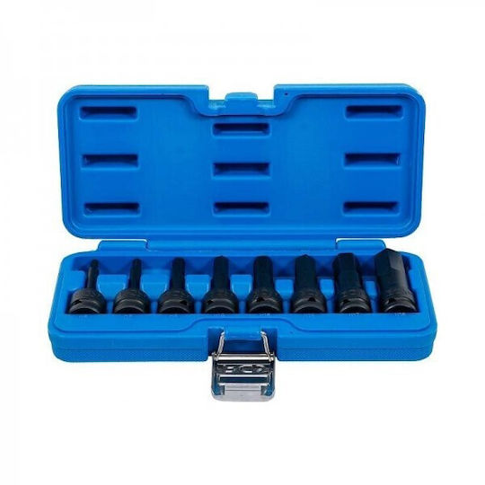 BGS Technic Chei tubulare Pneumatic - Pneumatic cu Vârfuri Allen și Patrat de Prindere 1/2'' Set 8buc