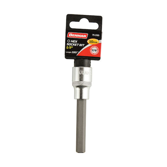 Benman Socket 1/2" Long For Allen Screws Long Walnut with Allen Head and Socket 1/2'' H12x100mm