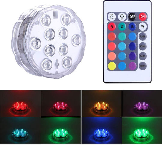 ACP Submersible Mini Decorative RGB Submersible Pool Light with Remote Control and Multicolour Light 000.230.3449
