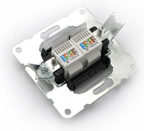 Adeleq Double Network Socket Mechanism RJ45 Cat6 15-020