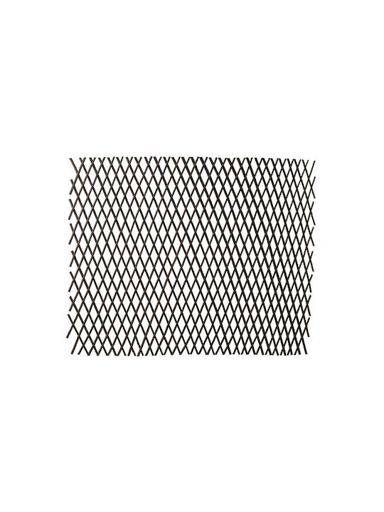 Klappbares Spalier Garten aus Holz mit Rasterdesign Rhombus in Braun Farbe 180x90cm