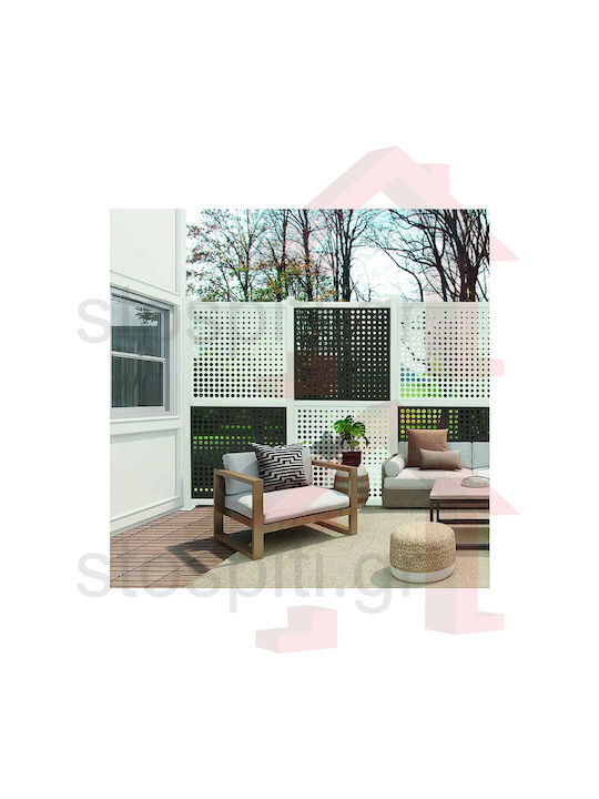 Spalier Garten Moon aus Kunststoff in Weiß Farbe 100x100cm 1Stück