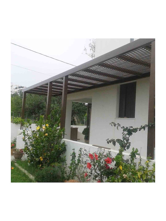 Πέργκολα Κήπου από Ξύλο με Οροφή 500x400cm