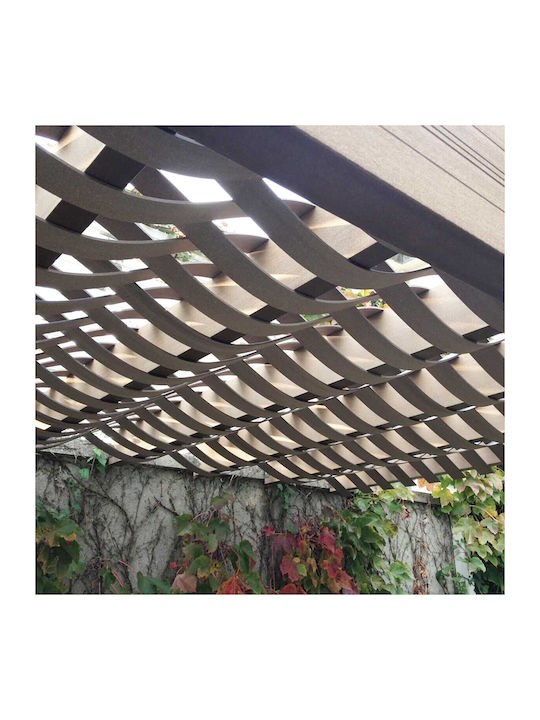 Garden Pergola made of Plastic with Ceiling in White Colour 300x300cm