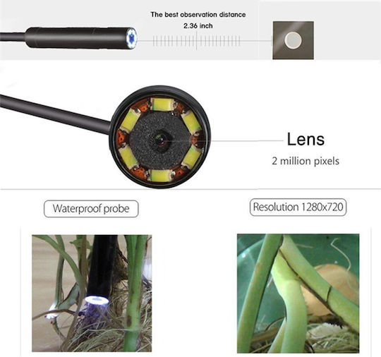 CST Endoscope Camera 1280x720 pixels for Mobile with 10m Cable