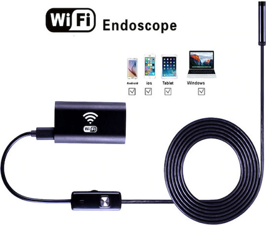 F99 Ενδοσκοπική Κάμερα Wi-Fi για Κινητό με Ανάλυση 1280x720 pixels και Καλώδιο 5m
