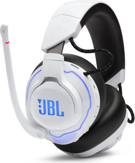 JBL Quantum 910P Drahtlos Über Ohr Gaming-Headset mit Bluetooth / USB Verbindung Weiß für PS4 / PS5