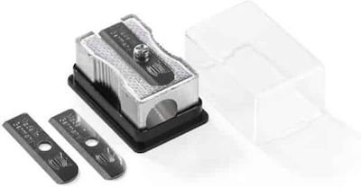 M+R Μεταλλική Mor Metallic Pencil Sharpener Gray