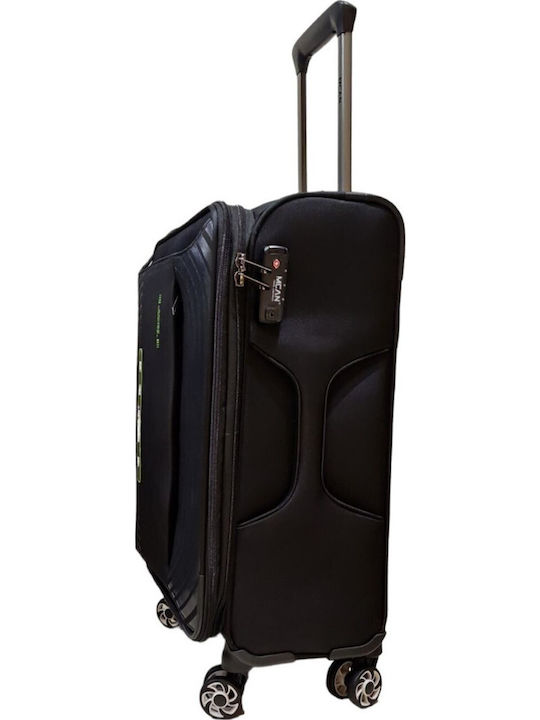 Mcan Valiză de Călătorie de Cabină Dura Neagră cu 4 Roți Înălțime 55cm