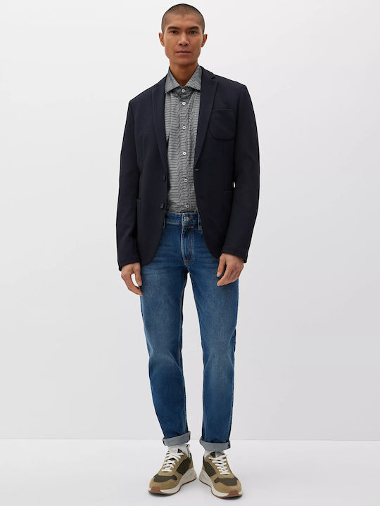 Red Label Long-sleeved Shirt Navy Blue