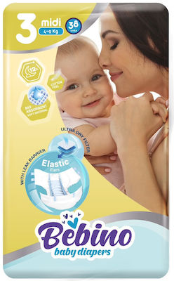 Bebino Tape Diapers No. 3 for 4-9 kgkg 38pcs