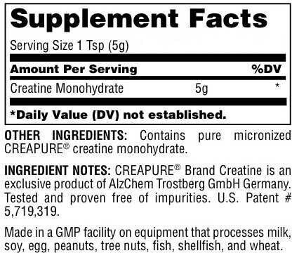 Animal Micronized Creatine Unflavoured 500gr