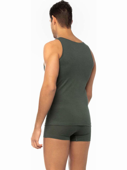 Men's Undershirt Sleeveless Khaki