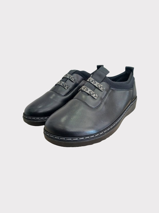 Mocasin negru pentru femei cod 7053