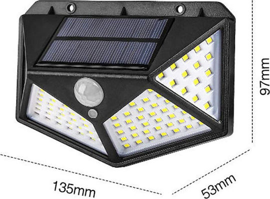 Montat pe perete Lampă Solară cu Senzor de Mișcare și Fotocelulă 13.5bucx9.6bucx5buccm
