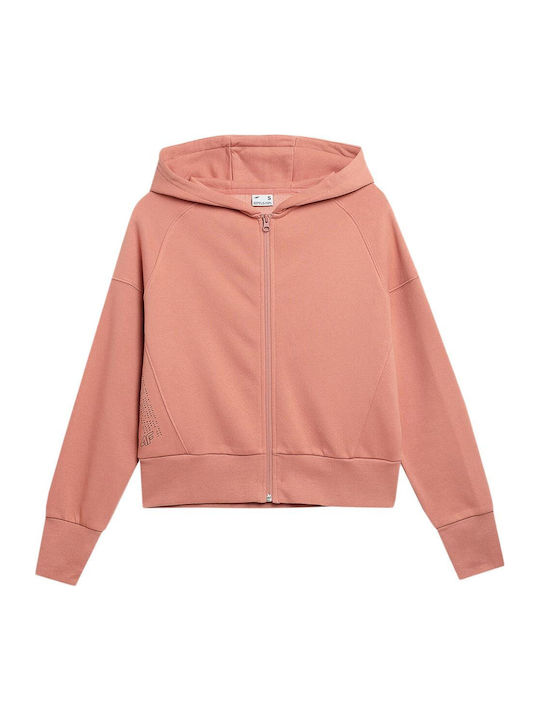 Women's Sweatshirt Jacket Hooded Orange