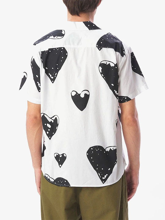 Obey Loveless Men's Shirt Short Sleeve Cotton White