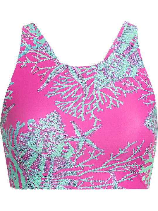 Bikini Sutien sport Floral Fuchsia
