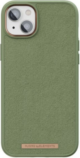 Njord Suede Comfort+ Back Cover Πλαστικό / Υφασμάτινο 2mm Ελαιόλαδο (iPhone 14 Plus)