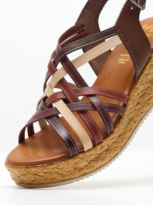 Women's Low Platforms FI2843 Brown Leather Porronet