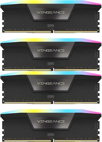 Corsair Vengeance RGB DDR5 64GB RAM με 4x16GB Modules και Ταχύτητα 6600 για Desktop