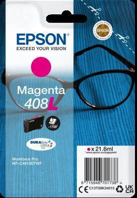 Epson 408L Γνήσιο Μελάνι Εκτυπωτή InkJet Ματζέντα (C13T09K34010)