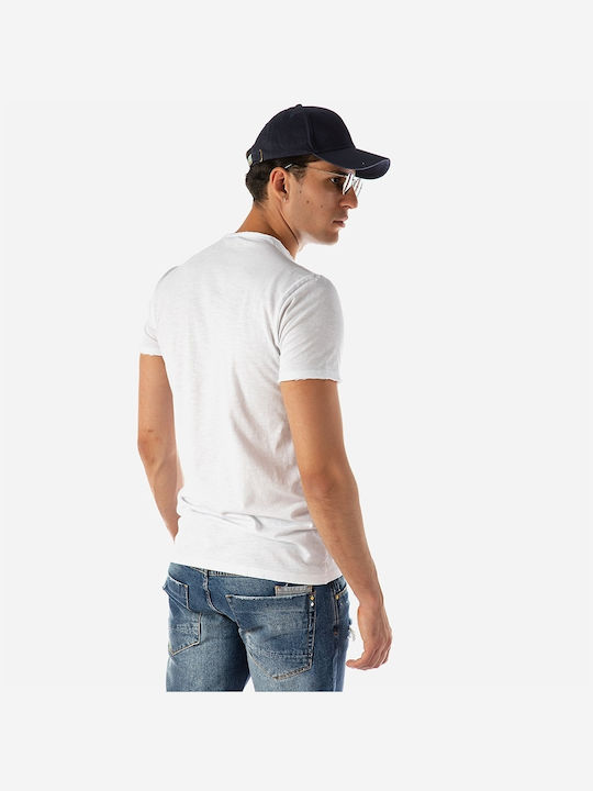 Brokers Jeans Herren Shirt Kurzarm Schaltflächen Weiß