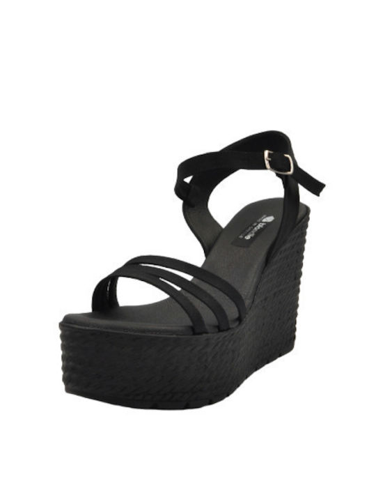 Damen Sandale - Plateau in schwarz VANESSA-SS23-12