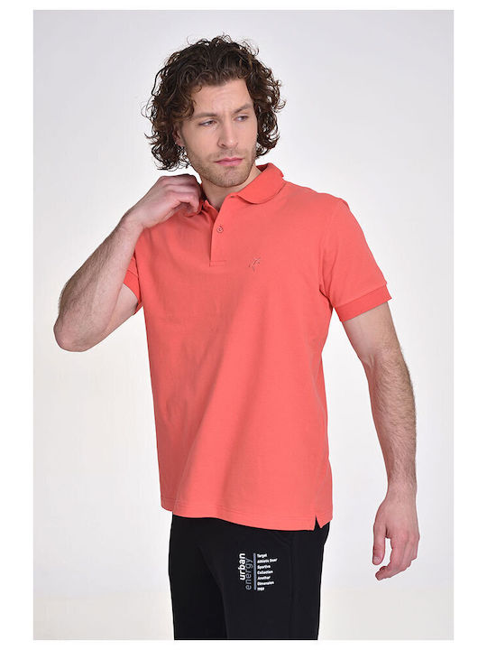 Target Men's Short Sleeve Blouse Polo Orange