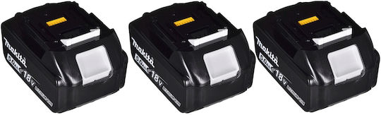 Makita DGA513RT3J Τροχός 125mm Μπαταρίας Brushless με Ρύθμιση Στροφών 3x5Ah