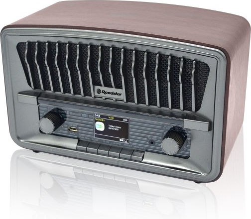 Roadstar HRA-270D+BT Retro Επιτραπέζιο Ραδιόφωνο Ρεύματος DAB+ με Bluetooth και USB Καφέ