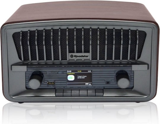 Roadstar HRA-270D+BT Retro Επιτραπέζιο Ραδιόφωνο Ρεύματος DAB+ με Bluetooth και USB Καφέ