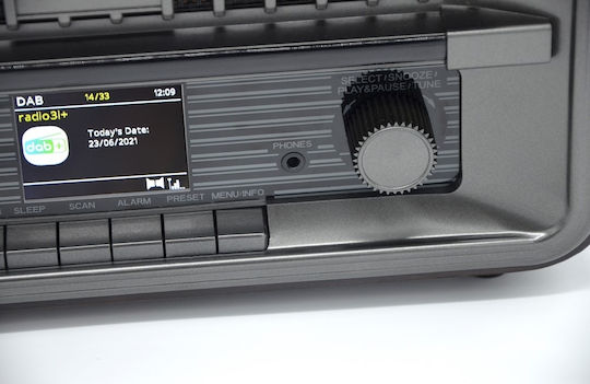 Roadstar HRA-270D+BT Retro Επιτραπέζιο Ραδιόφωνο Ρεύματος DAB+ με Bluetooth και USB Καφέ