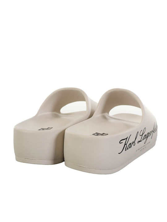KL86000 Women's Platform Slides Beige