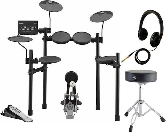 Yamaha Ηλεκτρονικά Ντράμς DTX-452K Premium Bundle σε Μαύρο Χρώμα