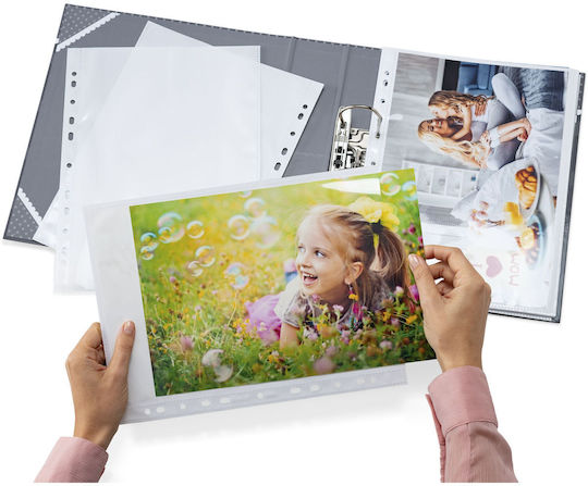 Herma Plastic Sleeves for for Photos with Holes 10pcs Fotophan 20x30cm